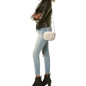 New Gucci off white / cream leather crossbody bag